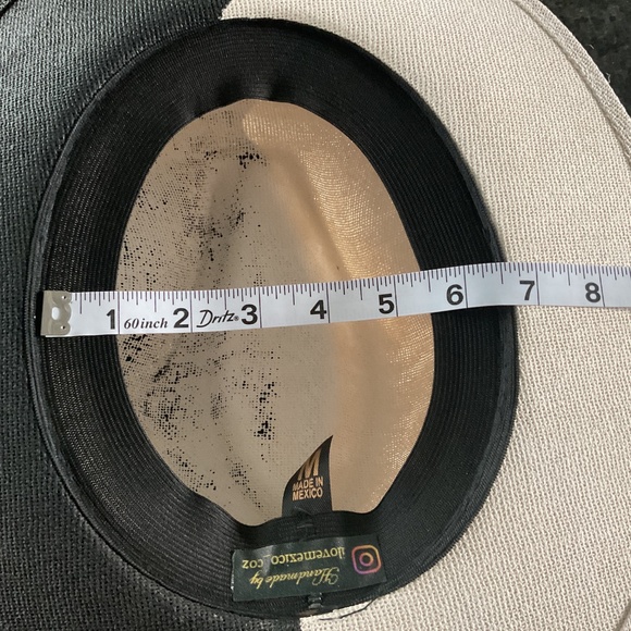 NEW!!  Hand Made Color Block Brim Straw Hat main image 5